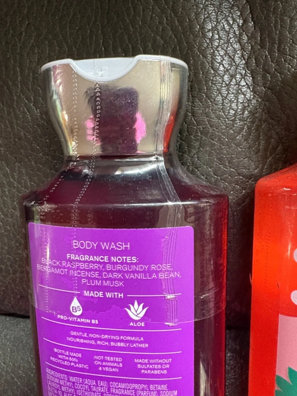 Bath and body shower gel set in dark kiss and strawberry soda